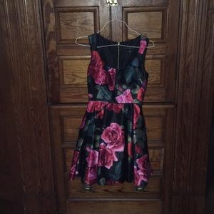 Black prom dress with roses